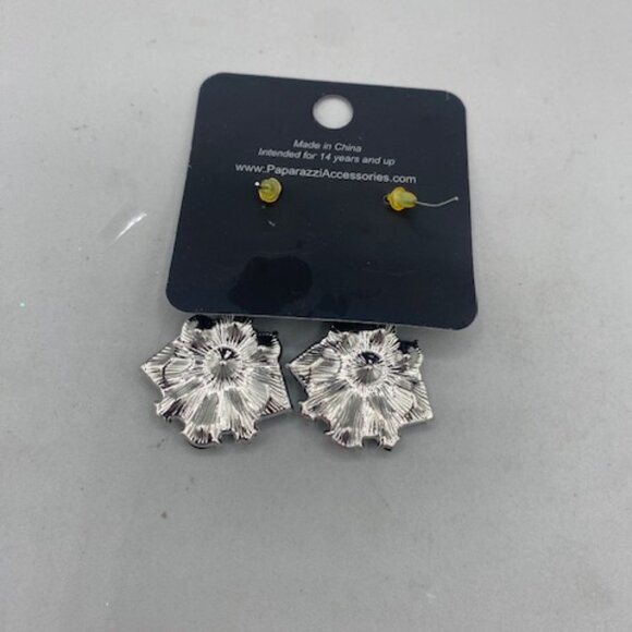 Paparazzi Fiercely Famous Silver Earrings - Picture 2 of 2